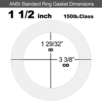 Equalseal EQ 510 Ring Gasket - 1/8" Thick - 150 Lb - 1-1/2"