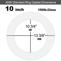 Equalseal EQ 510 Ring Gasket - 1/8" Thick - 150 Lb - 10"