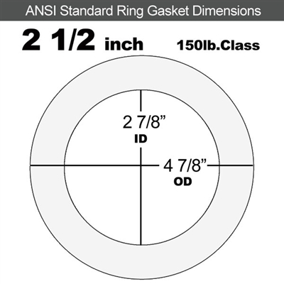Equalseal EQ 510 Ring Gasket - 1/8" Thick - 150 Lb - 2-1/2"