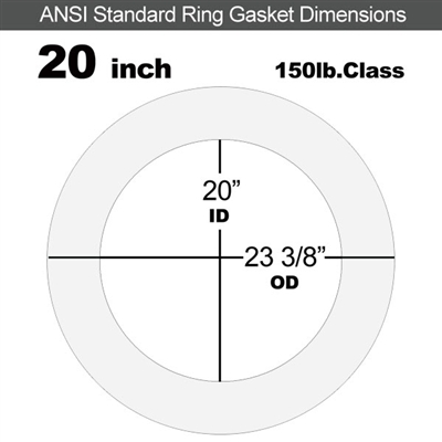 Equalseal EQ 510 Ring Gasket - 1/8" Thick - 150 Lb - 20"