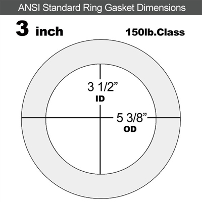 Equalseal EQ 510 Ring Gasket - 1/8" Thick - 150 Lb - 3"