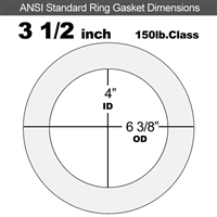 Equalseal EQ 510 Ring Gasket - 150 Lb. - 1/8" Thick - 3-1/2" Pipe