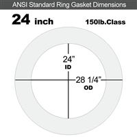 Equalseal EQ 535exp Ring Gasket - 150 Lb. - 1/16" Thick - 24" Pipe