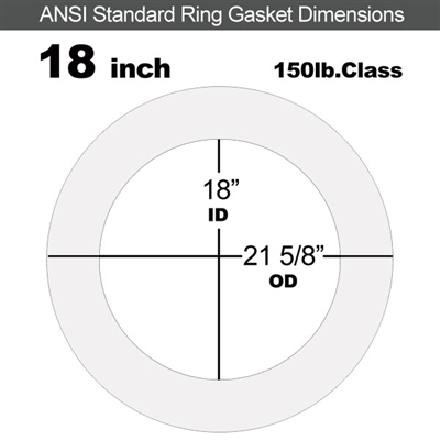 Equalseal EQ 535exp Ring Gasket - 150 Lb. - 1/8" Thick - 18" Pipe