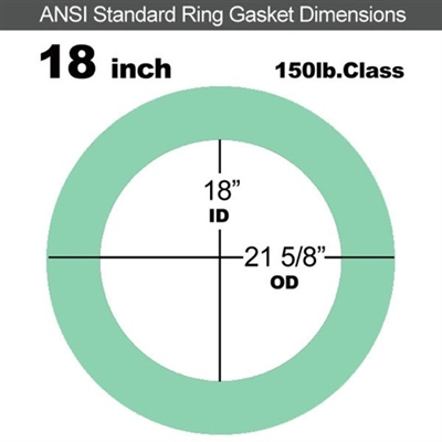 EQ 750G N/A NBR Ring Gasket - 150 Lb. - 1/16" Thick - 18" Pipe