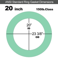 EQ 750G N/A NBR Ring Gasket - 150 Lb. - 1/16" Thick - 20" Pipe