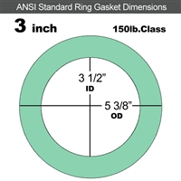 EQ 750G N/A NBR Ring Gasket - 150 Lb. - 1/16" Thick - 3" Pipe