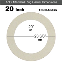 Equalseal EQ 750W N/A NBR Ring Gasket - 150 Lb. - 1/16" Thick - 20" Pipe