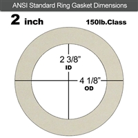 Equalseal EQ 750W N/A NBR Ring Gasket - 150 Lb. - 1/8" Thick - 2" Pipe