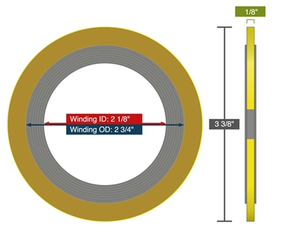 Equalseal EQSW - 150 Lb. Class - 1-1/2" Spiral Wound Gasket