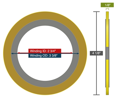 Equalseal EQSW - 150 Lb. Class - 2" Spiral Wound Gasket - 10 Pack