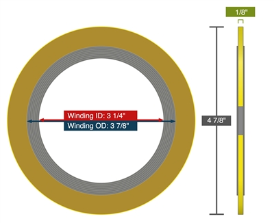 Equalseal EQSW - 150 Lb. Class - 2.5" Spiral Wound Gasket - 10 Pack