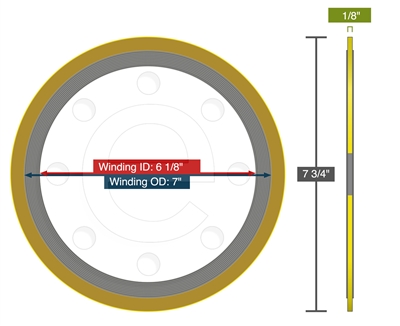 Equalseal EQSW - 150 Lb. Class - 5" Spiral Wound Gasket