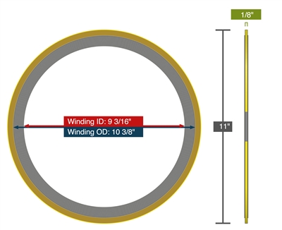 Equalseal EQSW - 150 Lb. Class - 8" Spiral Wound Gasket - 10 Pack