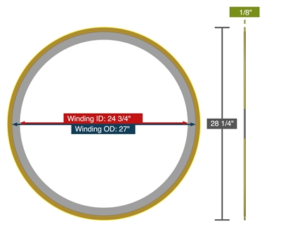 Equalseal EQSW - 150 Lb. Class - 24" Spiral Wound Gasket