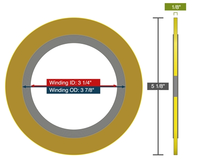 Equalseal EQSW 316/FG - 300 Lb. Class - 2-1/2" Spiral Wound Gasket