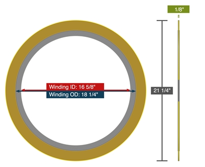 Equalseal EQSW - 300 Lb. Class - 16" Spiral Wound Gasket