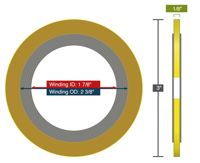 Equalseal EQSWP - 150 Lb. Class - 1.25" - Pack of 10 Spiral Wound Gaskets