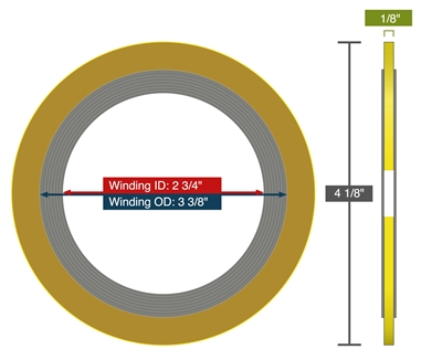 Equalseal EQSWP - 150 Lb. Class - 2" - Pack of 10 Spiral Wound Gaskets