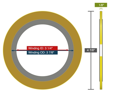 Equalseal EQSWP - 150 Lb. Class - 2.5" Spiral Wound Gasket