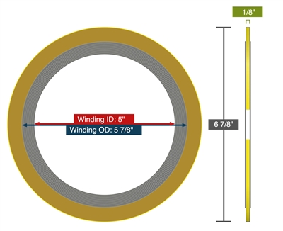 Equalseal EQSWP - 150 Lb. Class - 4" - Pack of 10 Spiral Wound Gaskets