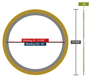 Equalseal EQSWP - 150 Lb. Class - 14" - Pack of 5 Spiral Wound Gaskets