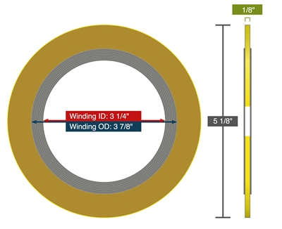 Equalseal EQSWP - 300 Lb. Class - 2.5" Spiral Wound Gasket