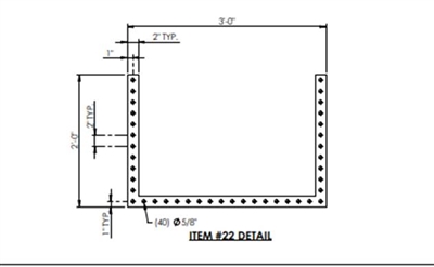 75 Duro VitonÂ® FKM - Rectangle Gasket - 24" x 36" x 1/8" Thick With Holes