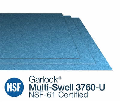 Garlock Multi-Swell 3760-U Certified NSF-61 - 1/8" - 30" x 30"
