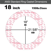 GORE GRÂ® Ring Gasket - 150 Lb. - 1/8" Thick - 18" Pipe