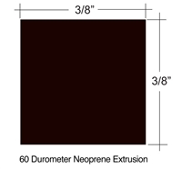 60 Duro Neoprene Extrusion- 3/8" Thick x 3/8" Wide