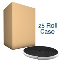 Grey Polyurethane Open Cell Foam Strip Approved for Skin Contact with PSA one side - 1" x 1" x 25 Ft. - 25 Roll Case