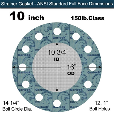 Gasket Strainer - 10" Full Face 150 lb. Class