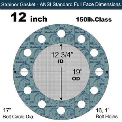Gasket Strainer - 12" Full Face 150 lb. Class
