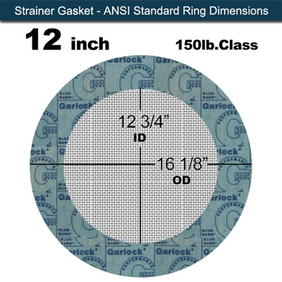Gasket Strainer - 12" Ring 150 lb. Class