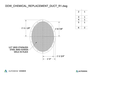 TBAGL Oval Gaskets - Per DWG Attached - 1/8' Thick