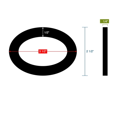 Topog-E Series 180 Oval 2-1/2" x 3-1/2" x 1/2"