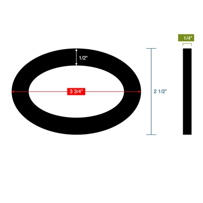 Topog-E Series 180 Oval 2-1/2" x 3-3/4" x 1/2"