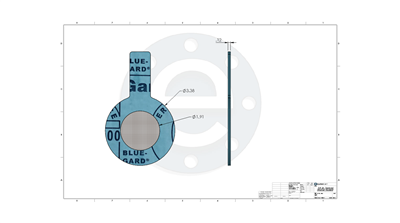 Strainer Gasket - Ring - w Tab Handle - Garlock 3000  1.5" 150 lb Class - 100/20 Mesh