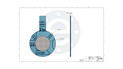 Strainer Gasket - Ring - w Tab Handle - Garlock 3000  2" 150 lb Class - 100/20 Mesh