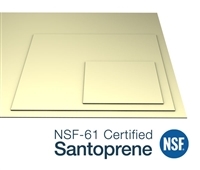 Santoprene 241-55 - Certified NSF-61 Custom - 1/8" Thick x 4" Wide x 120" Long