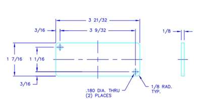 40 Durometer Soft Neoprene Strip - 1/8" Thick - Per Drawing 265125-00B