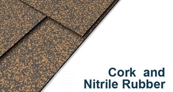 Cork and Nitrile Rubber Sheet - PSA One Side - 1/8" Thick x 36" x 36"