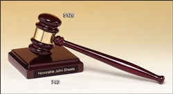 Rosewood Gavel and Block