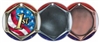 2 3/4" Tri-Color Medal with 2" Insert Holder