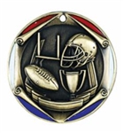 2" Tri-Color Medal Football