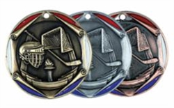 2" Tri-Color Medal Hockey