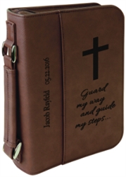 6 3/4" x 9 1/4" Dark Brown Leatherette Bible Cover
