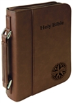 7 1/2" x 10 3/4" Dark Brown Leatherette Bible Cover