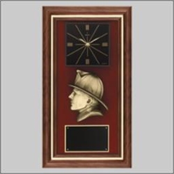 Walnut Fireman Black Brass Steel Plate 13 x 24